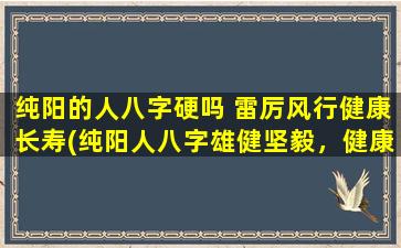 纯阳的人八字硬吗 雷厉风行健康长寿(纯阳人八字雄健坚毅，健康长寿，雷厉风行，无往不胜)